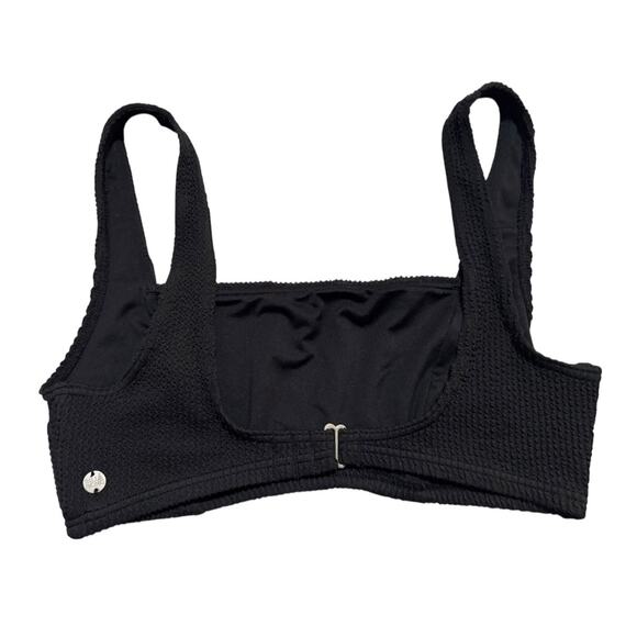 BILLABONG Bikini Summer Standard Square Top High Waist Bottoms Textured Black M - Picture 5 of 8